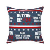 Large Scale Dutton Rip 2024 Funny Yellowstone Election Spoof Red White Navy