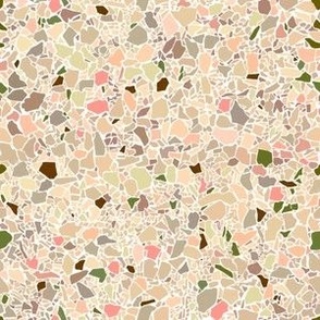 6" // medium // Terrazzo  //  ditsy, coordinate, blender, cream, yellow, peach, gold