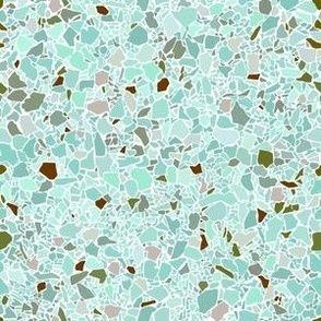 6" // medium // Terrazzo  //  ditsy, coordinate, blender, blue, green, teal, mint