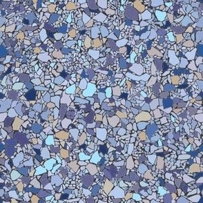 6" // medium // Terrazzo  //  ditsy, coordinate, blender, blue, lavender, purple