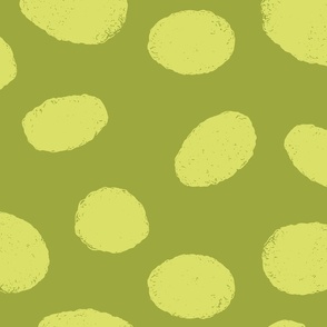 Chalk Dots in Green Pattern - Large