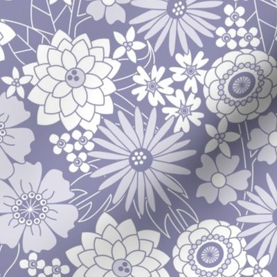 Vintage Floral (Periwinkle Gray)