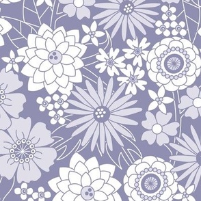 Vintage Floral (Periwinkle Gray)