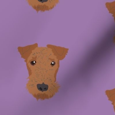 Airedale on Purple