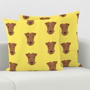 Airedale on Yellow