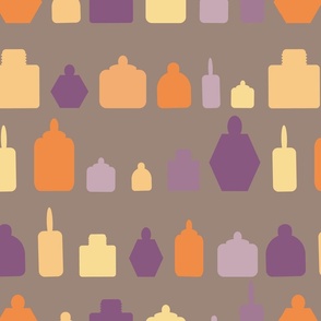 Bottle Stripe in Orange and Purple