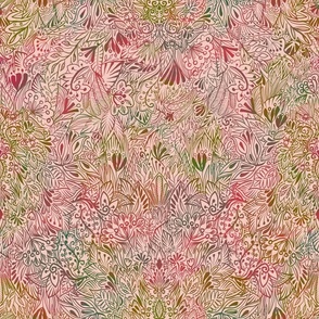 pink and green botanical by rysunki_malunki