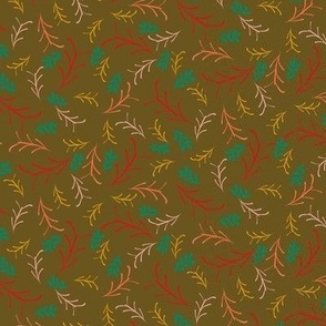 Windy Sprig Ditsy  vintage green gold