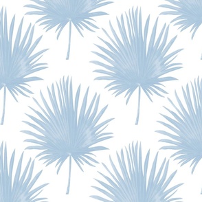 12x12 blue palm leaf