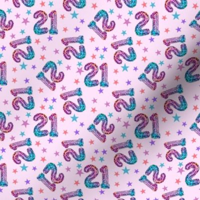 MINI 21 fabric - 21st birthday, party, twenty one fabric
