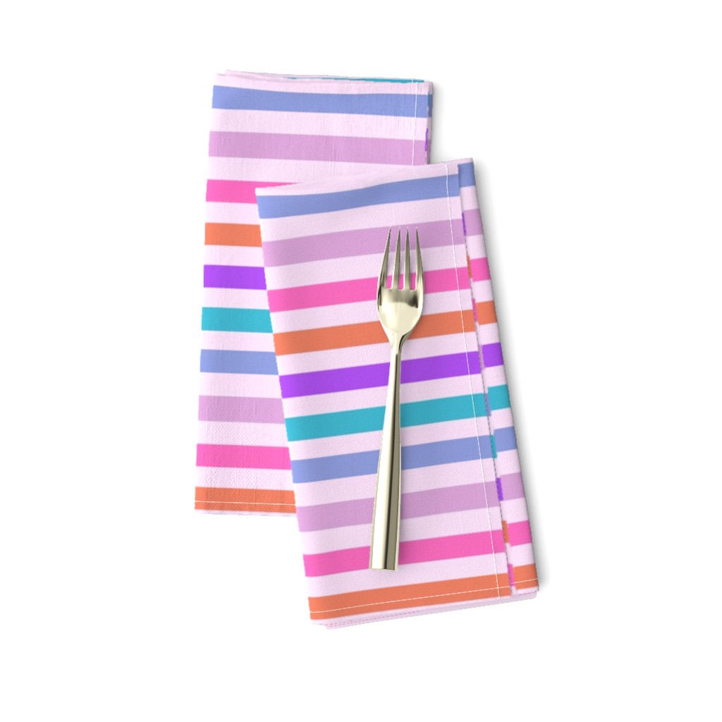 MEDIUM birthday stripes fabric - pink, purple, turquoise, aqua, girls bright colorful stripe