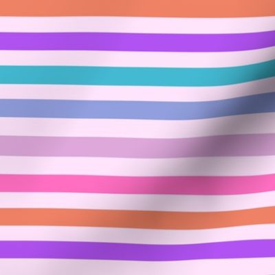 MEDIUM birthday stripes fabric - pink, purple, turquoise, aqua, girls bright colorful stripe