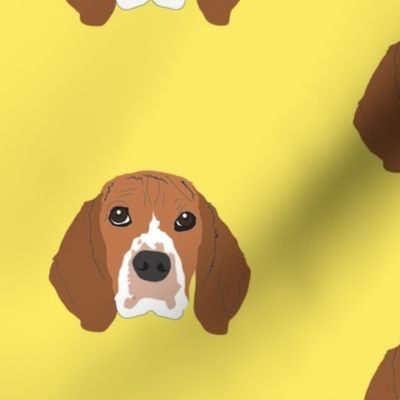 Beagle on Yellow