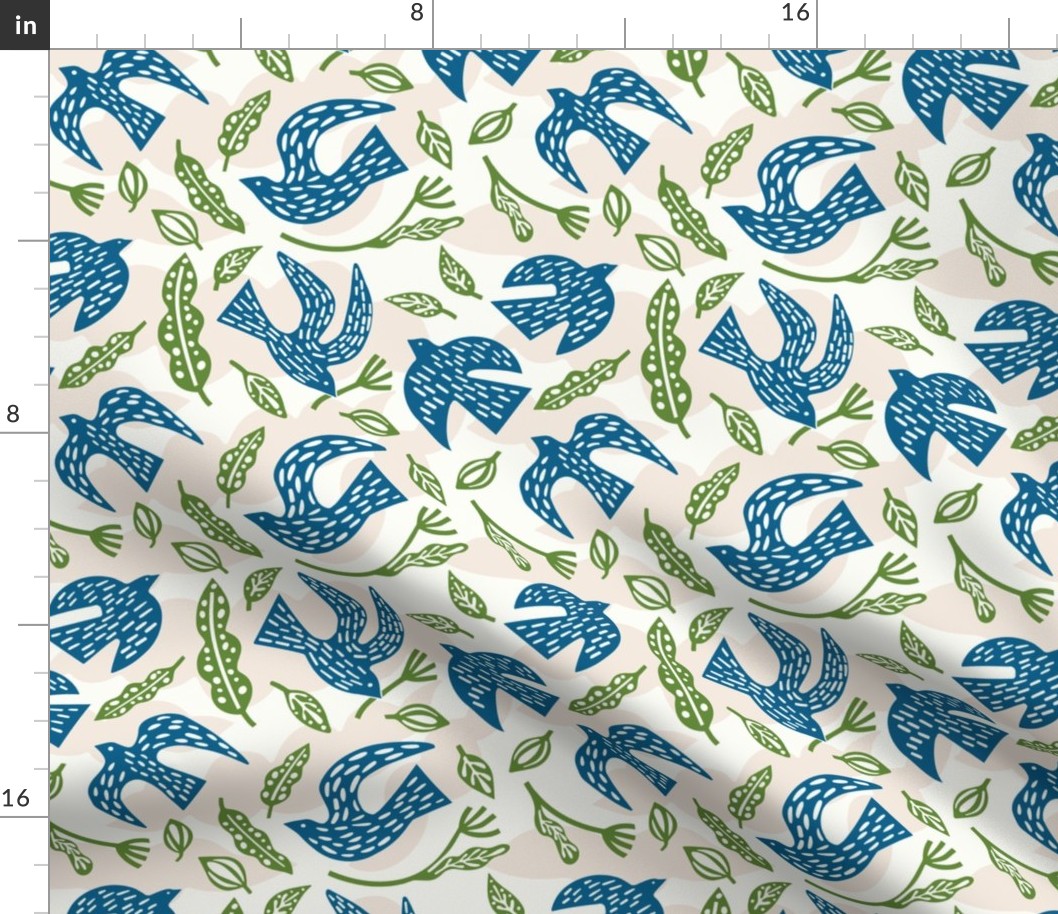 Large Coastal Birds Large in Blue and Green