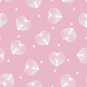 Block Print Hearts - Pink