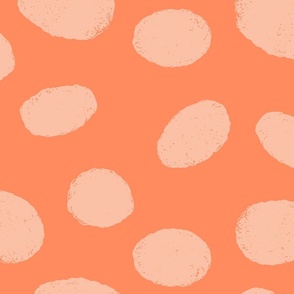 Chalk Dots in Peach Pattern - Large