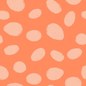 Chalk Dots in Peach Pattern