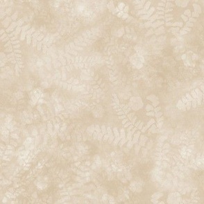 Creamy Beige Maidenhair Sunprint Texture