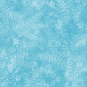 Light Caribbean Blue Maidenhair Sunprint Texture