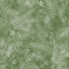 Sage Green Maidenhair Sunprint Texture