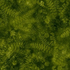 Dark Moss Maidenhair Sunprint Texture