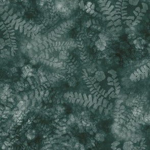 Dark Gray Green Maidenhair Sunprint Texture
