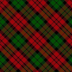 Diagonal Tartan Red Green Black Christmas / see collections