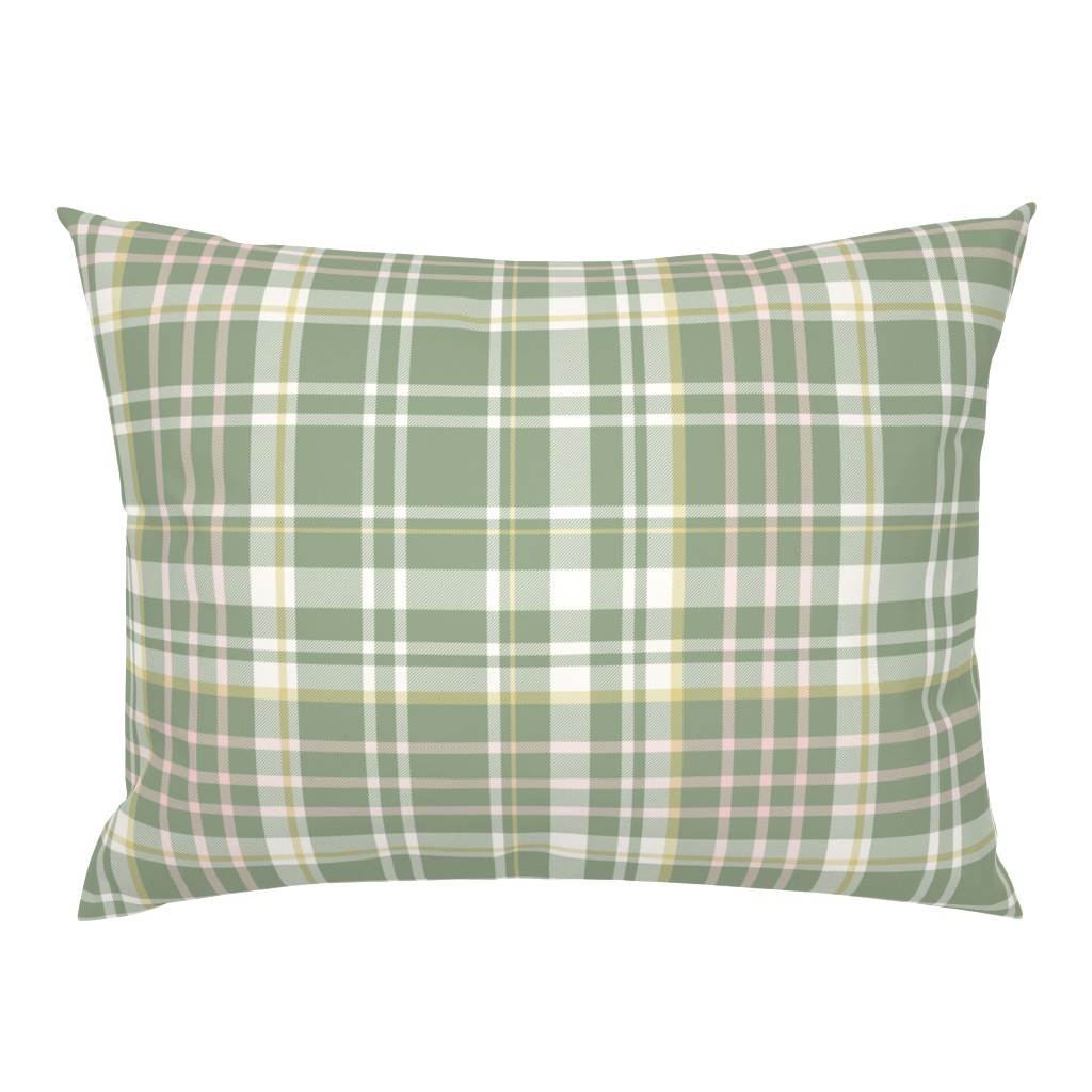 Modern Sage Green Tartan Plaid