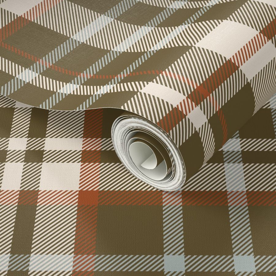 Modern Tartan Plaid Brown