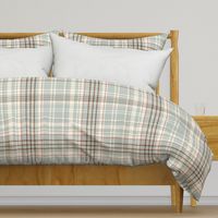 Modern Light Muted Blue Tartan Classic Plaid Grid