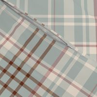 Modern Light Muted Blue Tartan Classic Plaid Grid