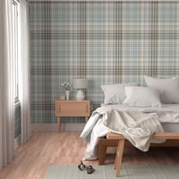 Modern Light Muted Blue Tartan Classic Plaid Grid