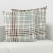 Modern Light Muted Blue Tartan Classic Plaid Grid