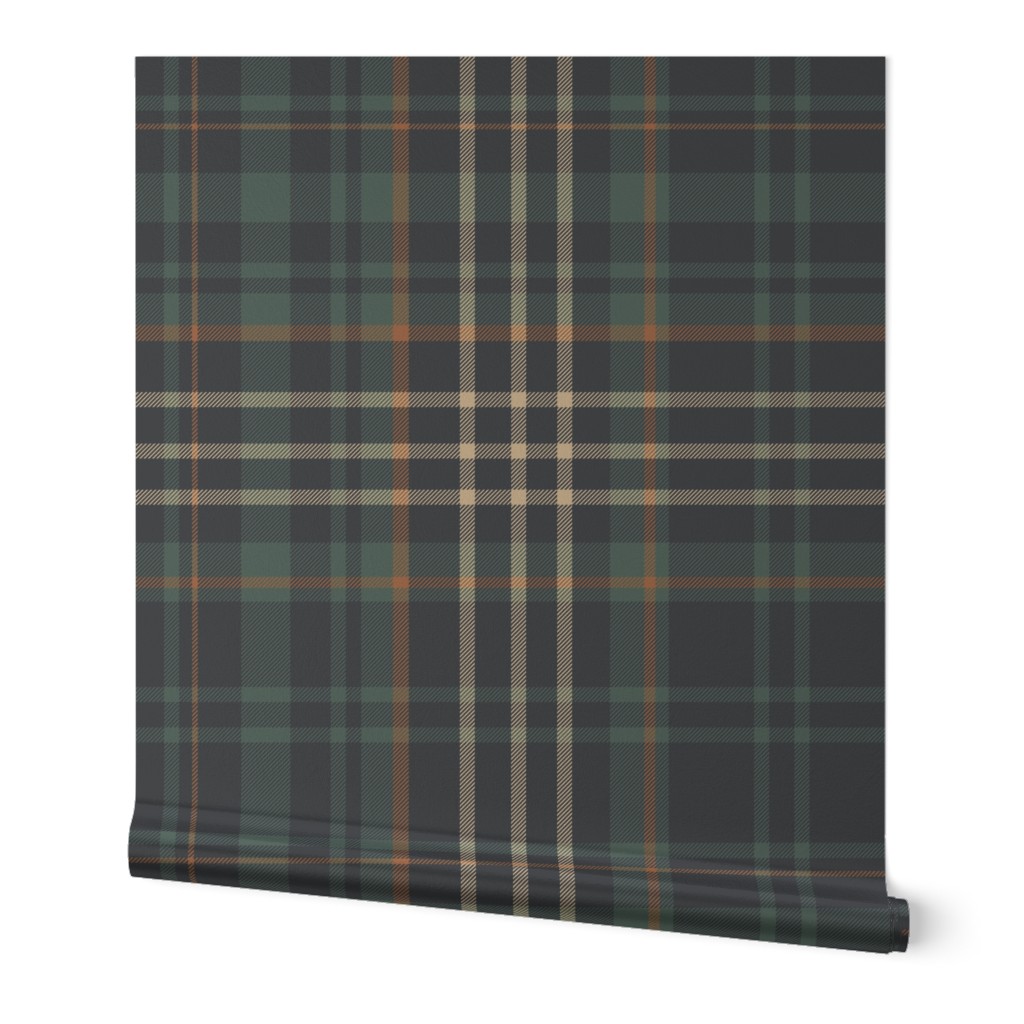 Dark Green Plaid - Modern Tartan Green Check