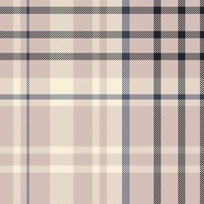 Modern Tartan Pink Plaid Neutral Colors