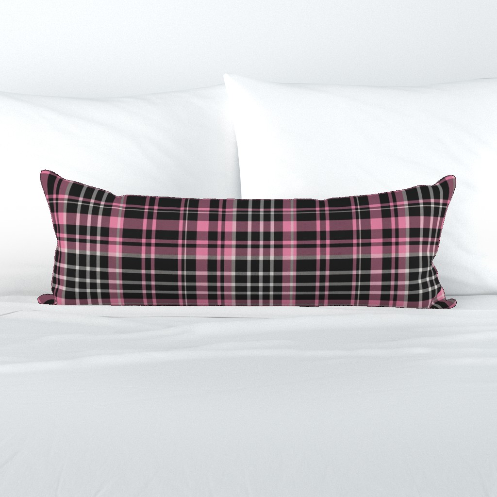 Modern Pink Tartan Plaid Pink and Black