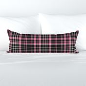 Modern Pink Tartan Plaid Pink and Black