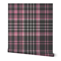 Modern Pink Tartan Plaid Pink and Black