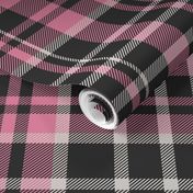 Modern Pink Tartan Plaid Pink and Black