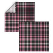 Modern Pink Tartan Plaid Pink and Black