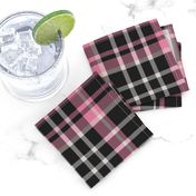 Modern Pink Tartan Plaid Pink and Black