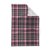 Modern Pink Tartan Plaid Pink and Black