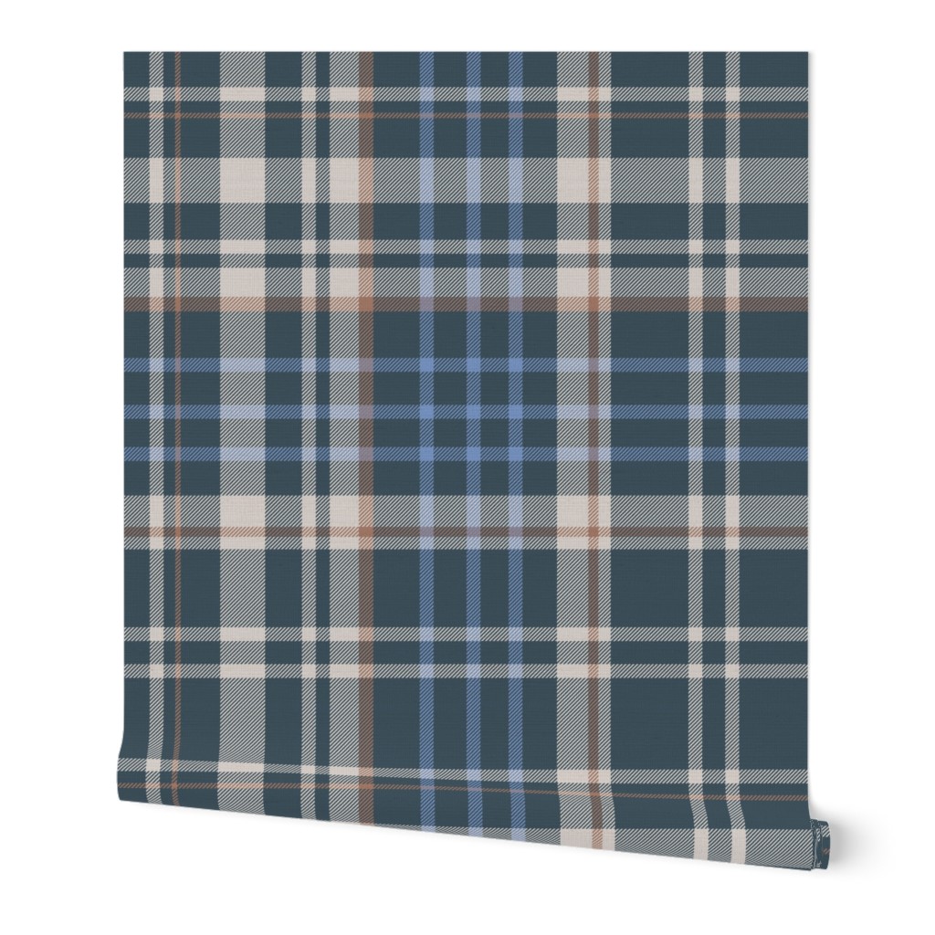 Dark Blue Tartan Plaid