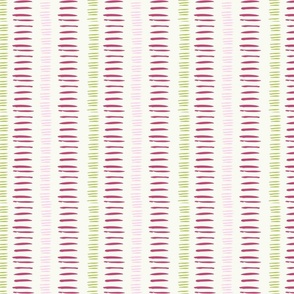 Horizontal Hashmarks-Pink & Green