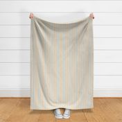 A simple soft yellow and sea glass pale green blue candy stripes coordinate