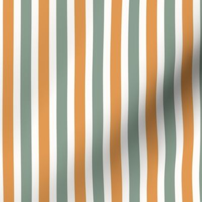 Candy stripe in amber yellow, green, cream for wallpaper and home decor