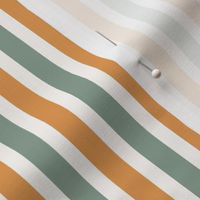 Candy stripe in amber yellow, green, cream for wallpaper and home decor