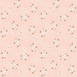 Micro Mini Scale // Daisy Ditsy Floral with Butterflies on Blush Rose Pink