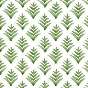Pinecones Grass Green on White copy