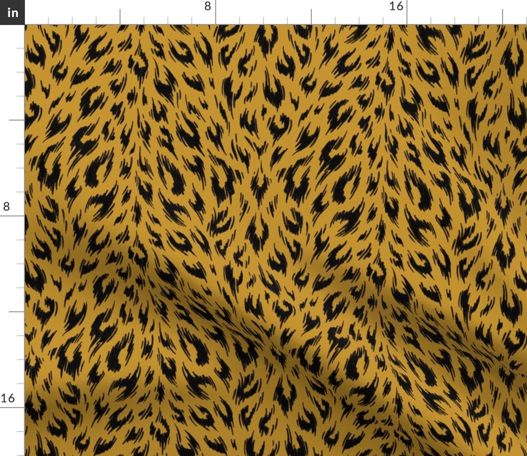 Leopard Print Duotone - Mustard